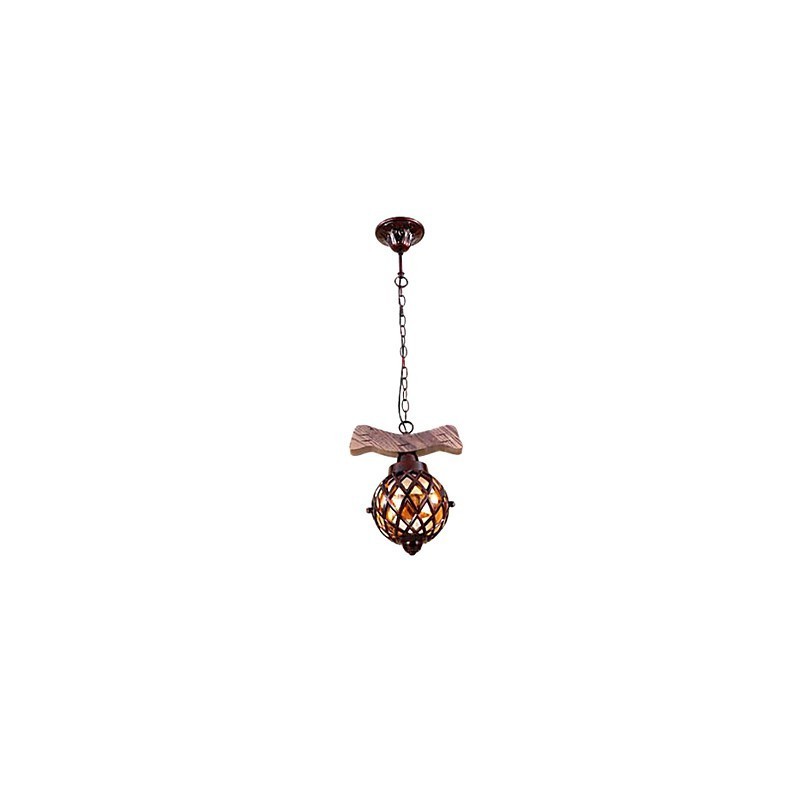 Lampadario a sospensione globo mini classico country beige