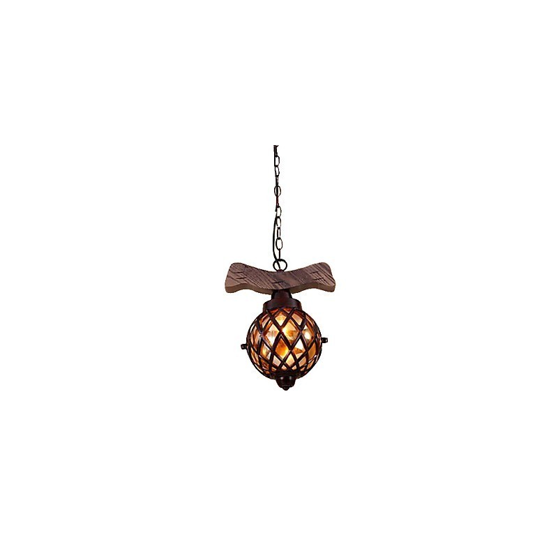 Lampadario a sospensione globo mini classico country beige