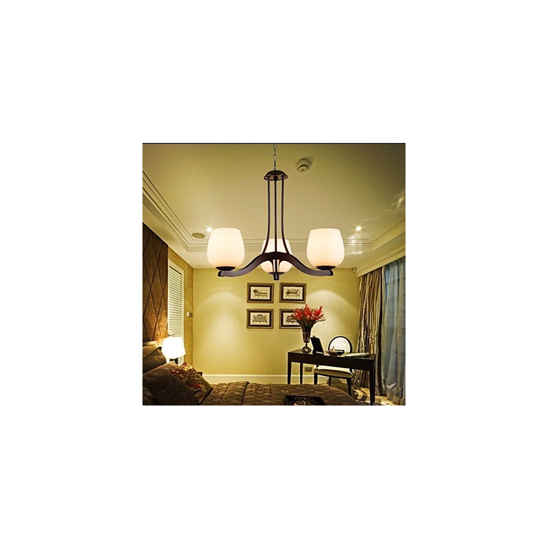 Lampadario retrò classico tradizionale in metallo dipinto