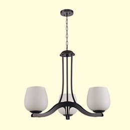 Lampadario retrò classico tradizionale in metallo dipinto