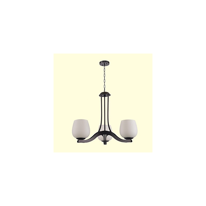 Lampadario retrò classico tradizionale in metallo dipinto