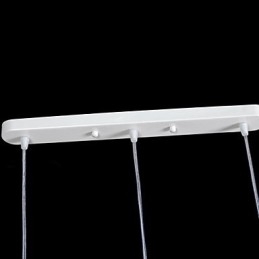 Lampadario a sospensione bianco a 3 luci con paralumi in vetro dorato, stile retrò europeo