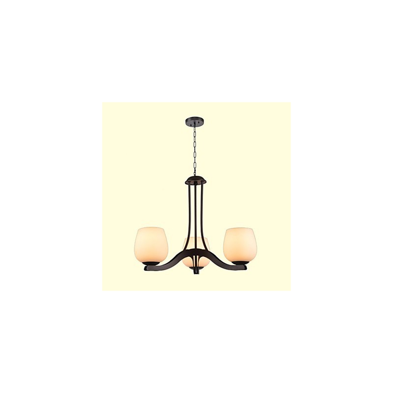 Lampadario retrò classico tradizionale in metallo dipinto