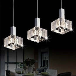 Lampada a sospensione in cristallo trasparente 46 cm con lampadina G4