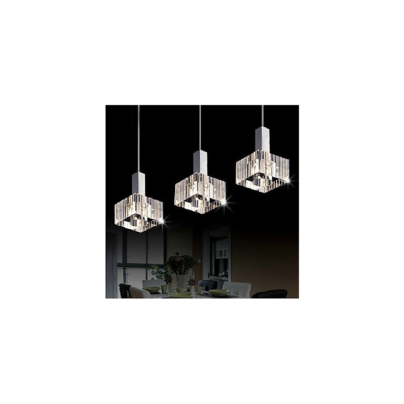 Lampada a sospensione in cristallo trasparente 46 cm con lampadina G4