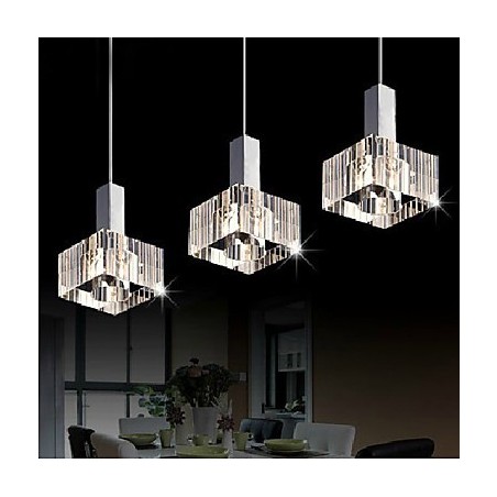 Lampada a sospensione in cristallo trasparente 46 cm con lampadina G4