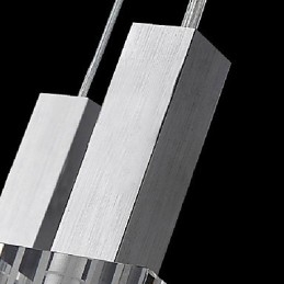 Lampada a sospensione in cristallo trasparente 46 cm con lampadina G4
