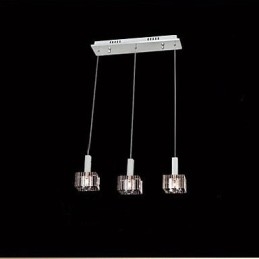 Lampada a sospensione in cristallo trasparente 46 cm con lampadina G4