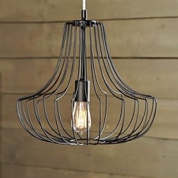 Lampada a sospensione in ferro artistica Coop Design, paralume in vetro nero