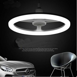 Lampadario a sospensione rotondo Art in metallo bianco