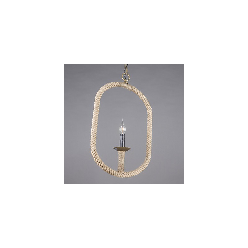Lampada a sospensione classica rustica retrò in bronzo, 1 luce E12/E14