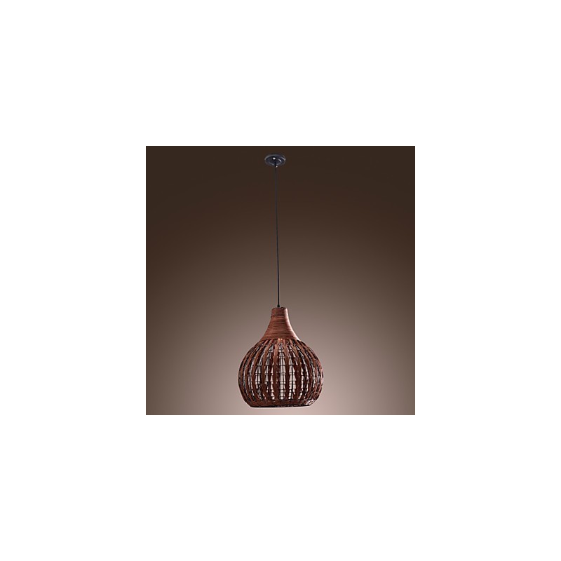 Lampada a sospensione mini stile country lanterna marrone E26/E27
