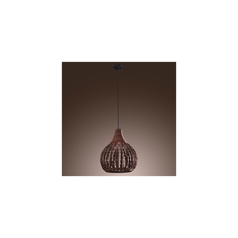 Lampada a sospensione mini stile country lanterna marrone E26/E27