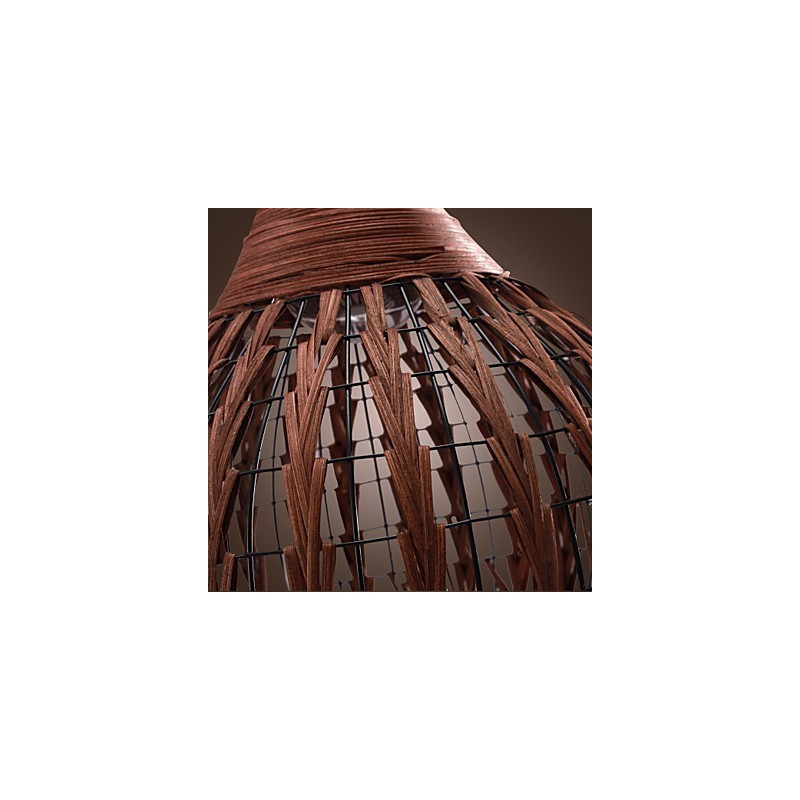 Lampada a sospensione mini stile country lanterna marrone E26/E27