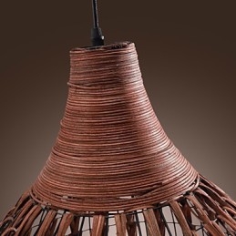 Lampada a sospensione mini stile country lanterna marrone E26/E27