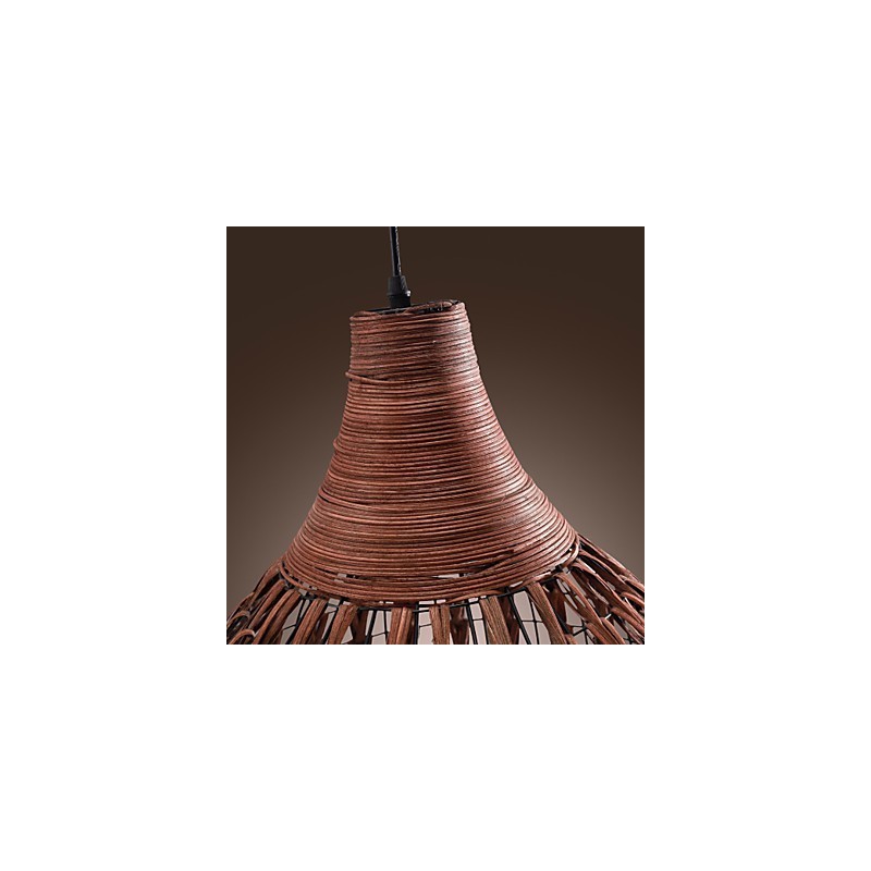 Lampada a sospensione mini stile country lanterna marrone E26/E27