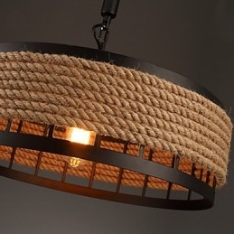 Lampadario a sospensione country 2 luci in metallo giallo