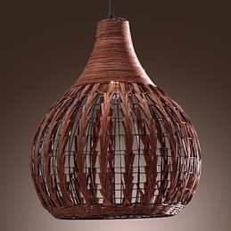 Lampada a sospensione mini stile country lanterna marrone E26/E27