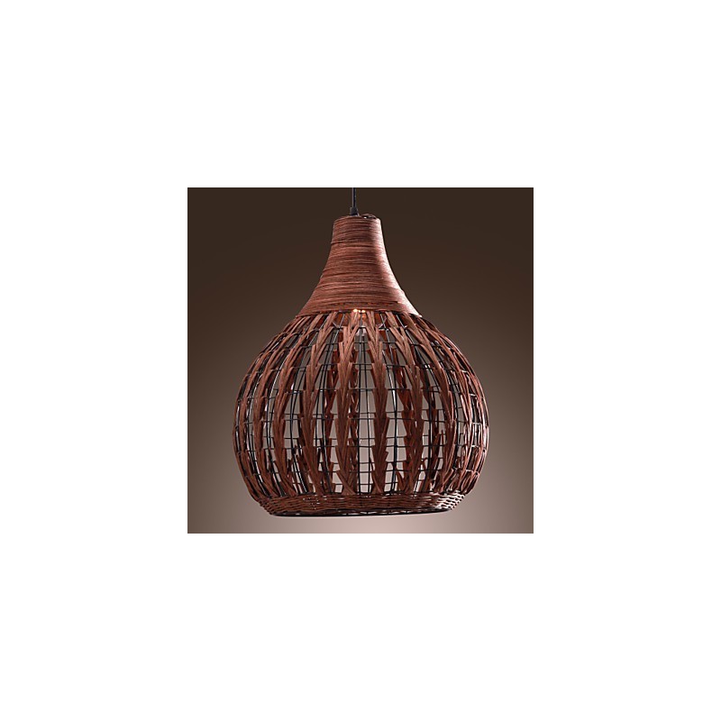 Lampada a sospensione mini stile country lanterna marrone E26/E27