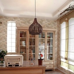 Lampada a sospensione mini stile country lanterna marrone E26/E27