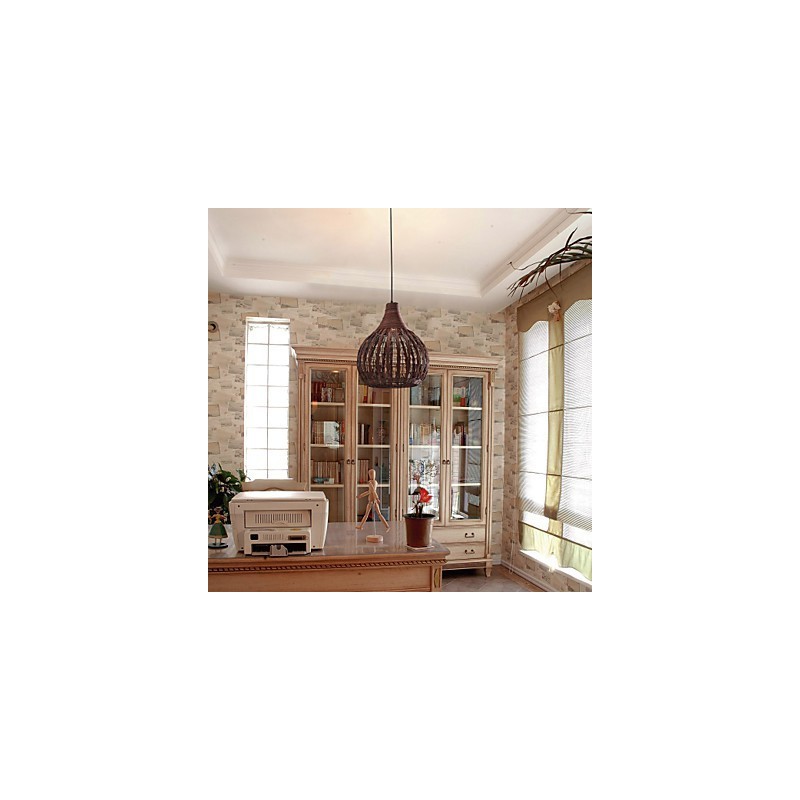 Lampada a sospensione mini stile country lanterna marrone E26/E27