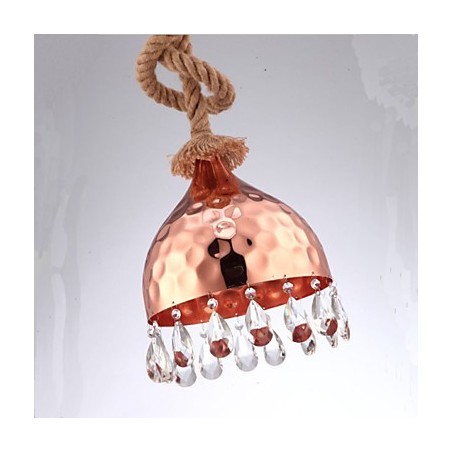 Lampadario a sospensione country americano in corda creativo rosa