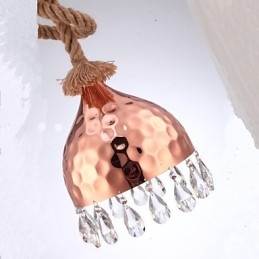 Lampadario a sospensione country americano in corda creativo rosa