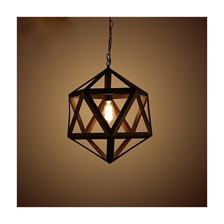 Lampada a sospensione in metallo nero 3 luci E26/E27 regolabile