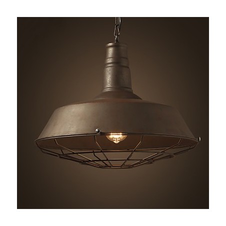 Lampadario a sospensione retrò in ferro battuto multicolore