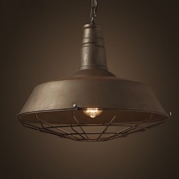 Lampadario a sospensione retrò in ferro battuto multicolore