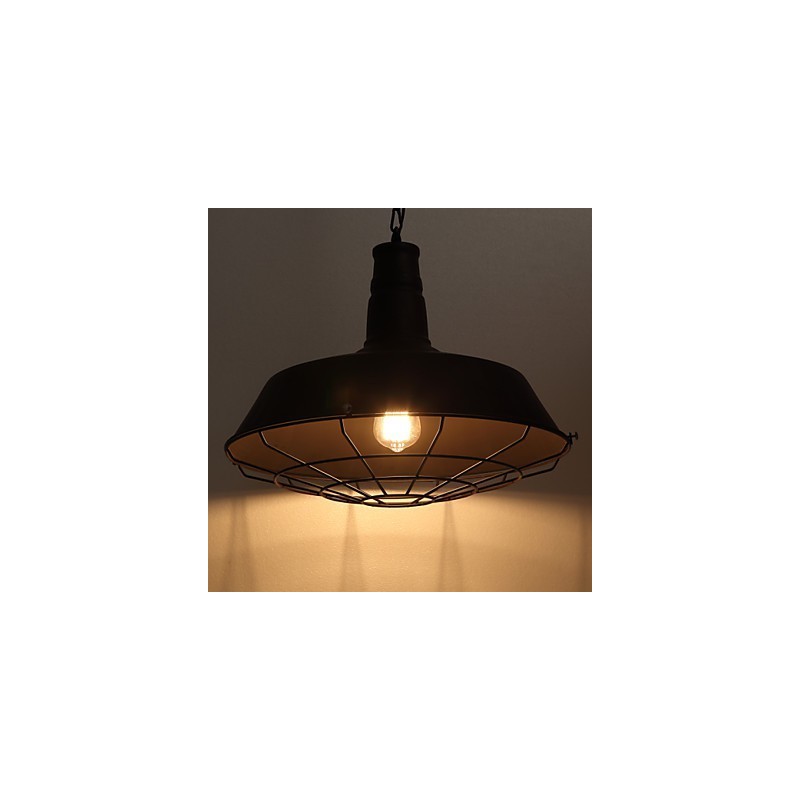 Lampadario a sospensione retrò in ferro battuto multicolore