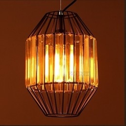 Lampada a sospensione gabbia per uccelli retrò americana
