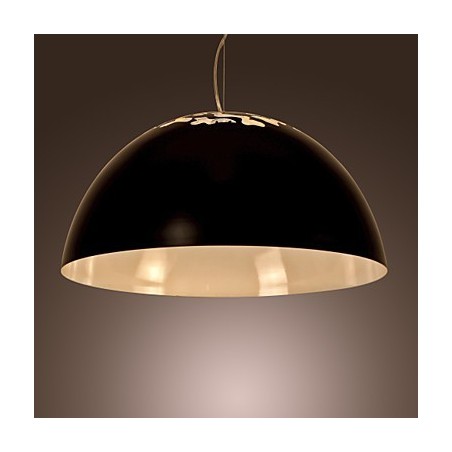 Lampada a sospensione moderna contemporanea a ciotola, metallo nero bianco, 1x E26/E27