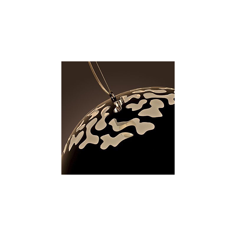 Lampada a sospensione moderna contemporanea a ciotola, metallo nero bianco, 1x E26/E27