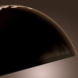 Lampada a sospensione moderna contemporanea a ciotola, metallo nero bianco, 1x E26/E27