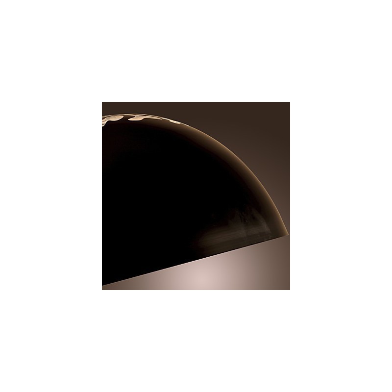 Lampada a sospensione moderna contemporanea a ciotola, metallo nero bianco, 1x E26/E27