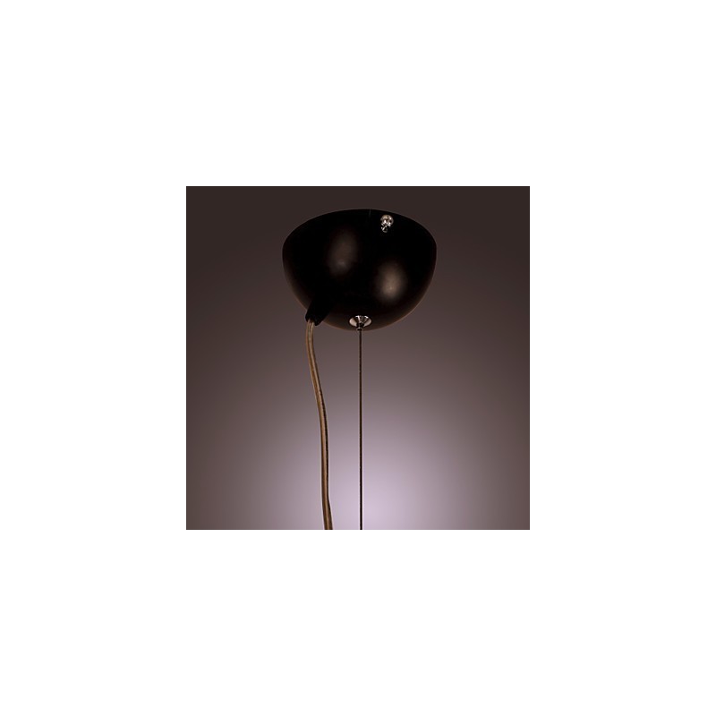 Lampada a sospensione moderna contemporanea a ciotola, metallo nero bianco, 1x E26/E27