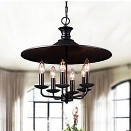 Lampadario a candela in stile nordico rurale americano