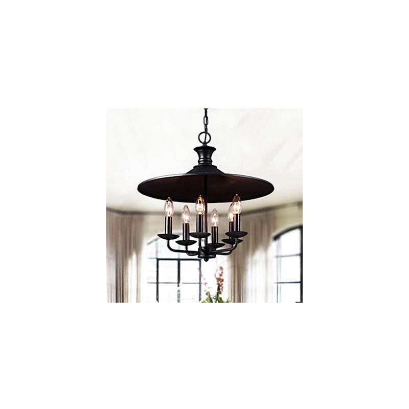 Lampadario a candela in stile nordico rurale americano