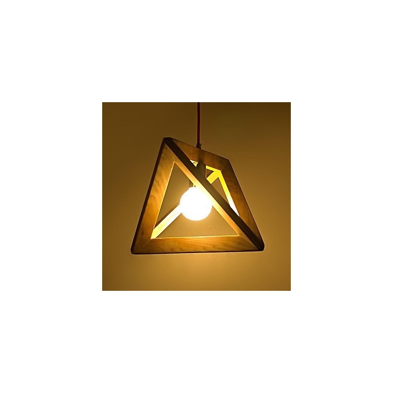 Lampada a sospensione moderna semplice artistica 1 luce in legno/bambù
