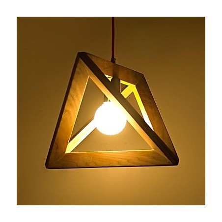 Lampada a sospensione moderna semplice artistica 1 luce in legno/bambù