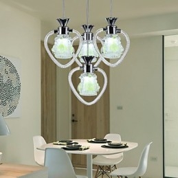 Lampada a sospensione moderna in metallo e vetro giallo, 3 luci LED integrato, bianca