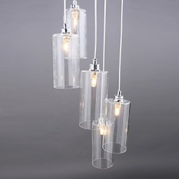 Lampada a sospensione in vetro trasparente moderna creativa