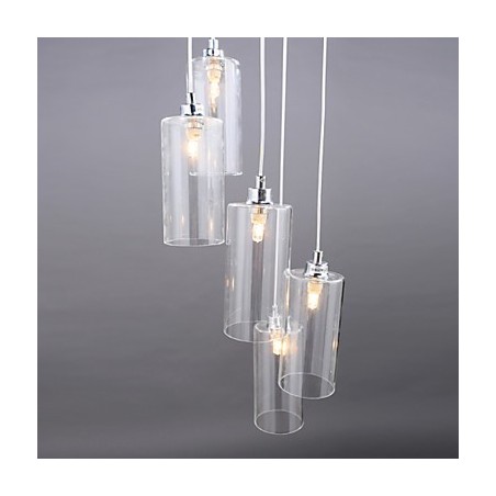 Lampada a sospensione in vetro trasparente moderna creativa