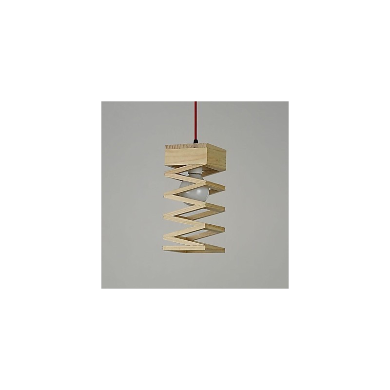 Lampada a sospensione moderna 1 luce in legno/bambù 15 cm E26/E27
