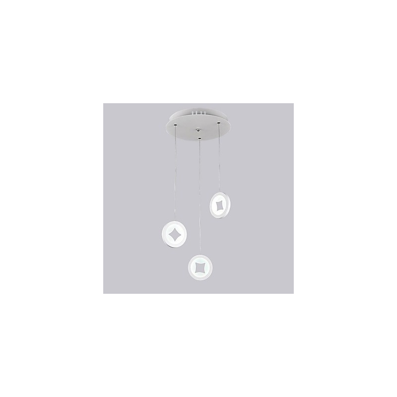 Lampada a sospensione LED moderna a 3 livelli in acrilico, 1000 x 330 mm