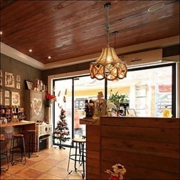 Lampadario a sospensione vintage americano in ferro stile industriale canapa