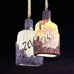 Lampadario a sospensione singolo piccolo Cafe American Country