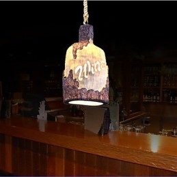 Lampadario a sospensione singolo piccolo Cafe American Country