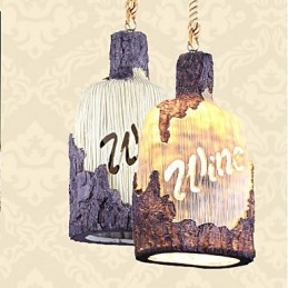 Lampadario a sospensione singolo piccolo Cafe American Country